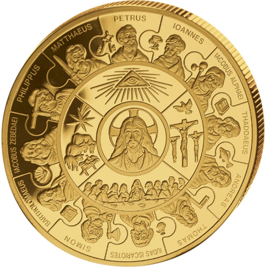 1 12 долларов. 12 Апостолов монета Либерия. Монета-пазл с 12 апостолами (Либерия). 12 Апостолов Золотая монета. Золотые монеты Либерии.