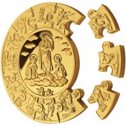 Gold Puzzle Coin HOLY MARIA 2010, Liberia - 1 kg