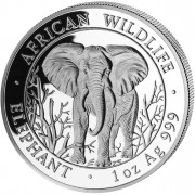 Silver Bullion Coin ELEPHANT 2004 "African Wildlife" Series - 1 oz