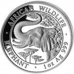 Silver Bullion Coin ELEPHANT 2005 "African Wildlife" Series - 1 oz