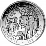 Silver Bullion Coin ELEPHANT 2008 "African Wildlife" Series - 1 oz