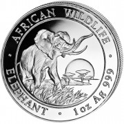 Silver Bullion Coin ELEPHANT 2009 "African Wildlife" Series - 1 oz