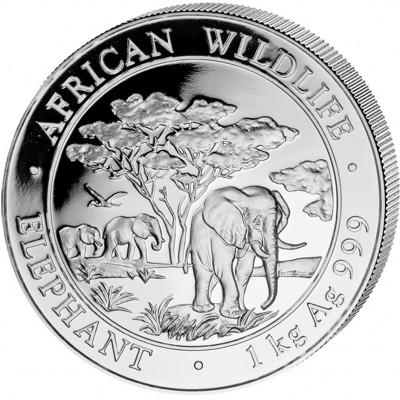 Silver Bullion Coin ELEPHANT 2012 "African Wildlife" Series - 1 kg