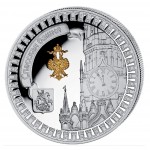 Silver Gilded Coin SPASSKI-TOWER 2011 "Moscow Kremlin" Series, Liberia - 1 oz