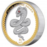 Silver Coin High Relief SNAKE 2013 "Lunar" Series Palau - 1oz