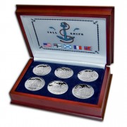 "TALL SHIP" 2008 Six Silver Coin Set, Cook Islands