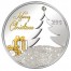 Silver Coin CHRISTMAS TREE 2012 “Christmas Coins” Series with zirconia crystal and gold-coloured elements
