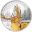 Silver Coin RUDOLPH THE REDNOSED REINDEER 2012 “Christmas Coins” Series with gold-coloured elements and red ruby