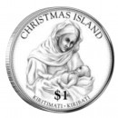 Silver Gilded Coin MARIA AND CHRIST 2012 “Christmas Coins” Series