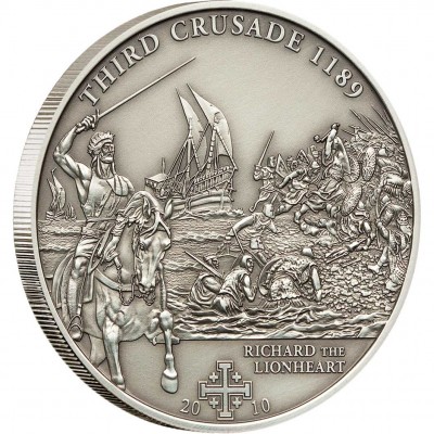 Silver Coin 3RD CRUSADE: RICHARD THE LIONHEARD 2010 "History of the Crusades” Series