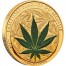 Cu-Ni Golden-Plated Coin CANNABIS SATIVA 2010 "Famous Plants” Series