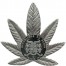 Cu-Ni Silver-Plated Coin CANNABIS SATIVA SHAPE 2011 "Famous Plants” Series