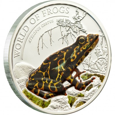 Silver Coin ATELOPUS CERTUS ORANGE 2011 "World of Frogs” Series