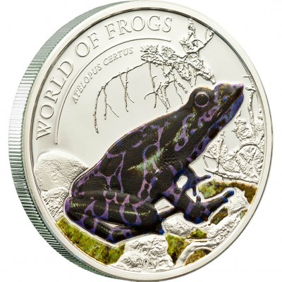 Silver Coin ATELOPUS CERTUS PURPLE 2011 "World of Frogs” Series