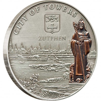 Silver Coin ZUTPHEN 2010 "Hanseatic League Sea Trading Route” Series