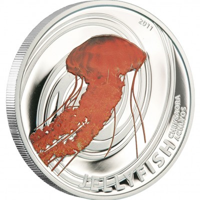 Silver Coin CHRYSAORA ACHLYOS 2011 "Jelly Fish” Series