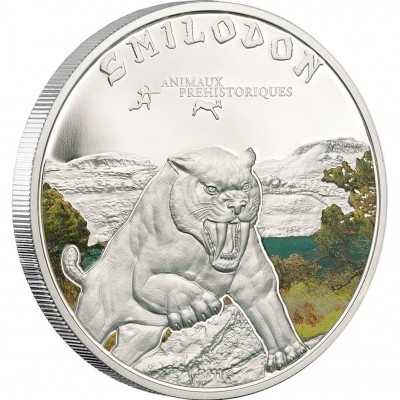 Silver Coin SABRE TOOTH TIGER 2011 "Prehistoric Wildlife” Series