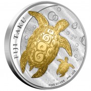 FIJI TAKU GILDED SILVER COIN 2012 - 1OZ