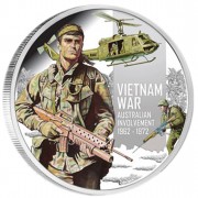 Silver Coin VIETNAM WAR 50TH ANNIVERSARY 2012 - 1 / 2 oz