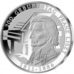 Silver Coin 200TH ANNIVERSARY OF FRANZ LISZT 2011