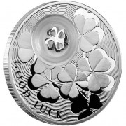 Silver Coin FOUR-LEAF CLOVER 2010 “Lucky coins” Series (Blister in Russian + Certificate in English)