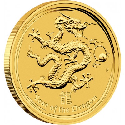 Gold Bullion Coin YEAR OF THE DRAGON 2012 "Lunar" Series - 1/10 oz