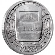 Silver Coin GAUTRAIN - 2 1/2c TICKEY 2012 "Trains of South Africa" Series