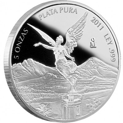 Mexican Libertad Silver Proof Coin 2012 - 5 oz