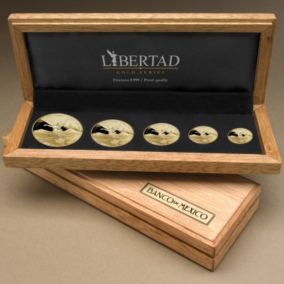 Mexican Libertad Five Gold Coin Proof Set 2011