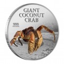 Silver Colored Coin GIANT COCONUT CRAB 2013, Pitcairn - 1 oz