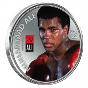 Silver Colored Coin MUHAMMAD ALI  2012, Fiji - 1 oz