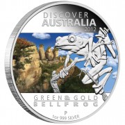 Silver Coin GREEN AND GOLD BELL FROG "Discover Australia 2012” Series