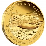 Gold Coin WHALE SHARK 2012 "Discover Australia 2012” Series - 1/25 oz, Proof