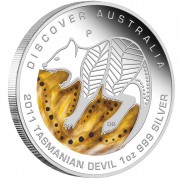 Silver Coin TASMANIAN DEVIL "Discover Australia 2011 Dreaming” Series