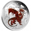 Silver Coin RED WELSH DRAGON 2012 "Dragons of Legend" Series