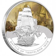 Silver Coin 1805 BATTLE OF TARAFALGAR 2010 "Famous Naval Battles” Series
