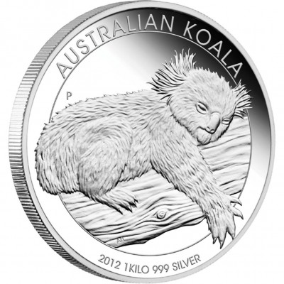 Silver Bullion Coin AUSTRALIAN KOALA 2012 - 1 kg, Proof 