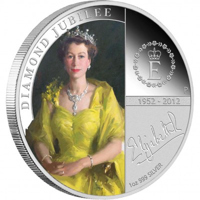 Silver Coin H. M. QUEEN ELIZABETH II - DIAMOND JUBILEE 2012