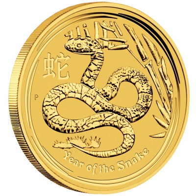 Gold Bullion Coin YEAR OF THE SNAKE 2013 "Lunar" Series - 1/10 oz