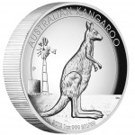 Silver High Relief Coin AUSTRALIAN KANGAROO 2012