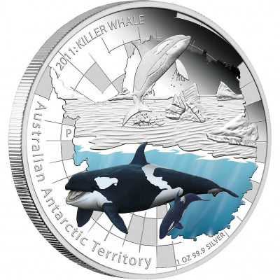 Silver Coin THE KILLER WHALE 2011 "Australian Antarctic Territory” Series