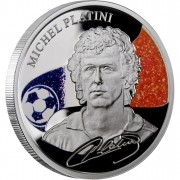 Silver Coin MICHEL PLATINI 2011 "Kings of Football” Series