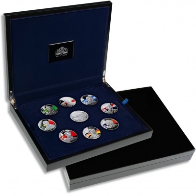 LIMITED FOOTBALL STARS COLLECTION 2008-2011 Nine Silver Coin Set