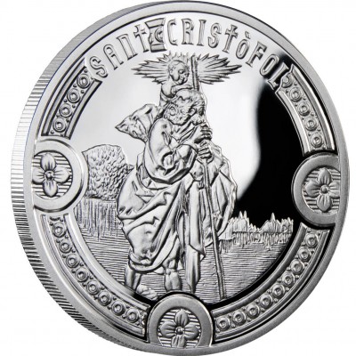 Silver Coin SAINT CHRISTOPHER 2010 "Holy Helpers” Series