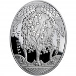 Silver Coin LILY OF THE VALLEY EGG 2010 "Imperial Faberge Eggs” Series