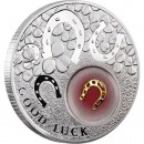 Silver Coin HORSESHOE 2012 “Lucky coins” Series with 24K Gold Plated Piece