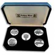 "Big Cats of the World" Series 2001 Five Silver Coin Set