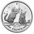 Silver Coin Somali Kittens 2001 Cats Series - 1 oz