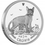 Silver Coin ABYSSINIAN CAT 2010 "Cats" Series