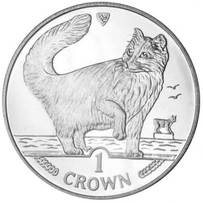 Silver Coin Norwegian Forest Cat 1991 Cats Series - 1 oz